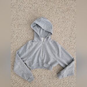Like New ALO Cropped Zip Hoodie